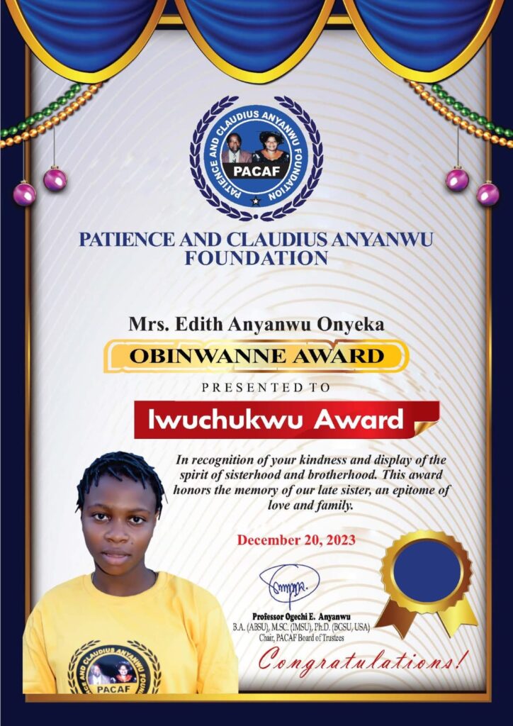 Obinwanne Award